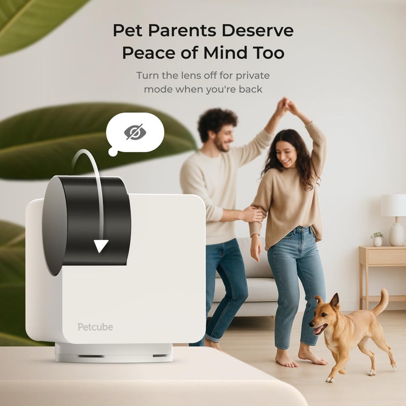 Petcube كام 360 كاميرا تفاعلية واي فاي لحماية الحيوانات الأليفة والمنزل مع تطبيق الهاتف، فيديو بدقة 1080 بكسل، دوران 360°، رؤية ليلية، تنبيهات ذكية - Image 5